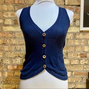 Urban Outfitters Navy Sweater Vest Size XS
